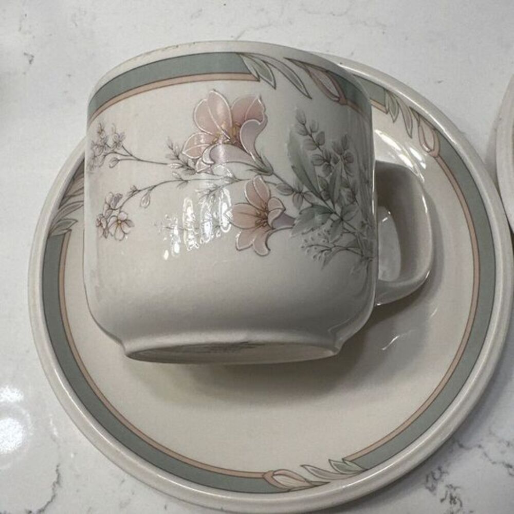Keltcraft Misty Isle Collection Noritake Deerfield Pattern -‎ 2 Cups And Saucers - Picture 7 of 11